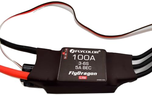 Flycolor 100A ESC 3-6S Electric Speed Controller 5v/6v/7.4v 5A BEC with XT90 & 4.0mm Bullet Plugs for RC Drone Airplane Brushless Motors - size: 100A/BEC 5A