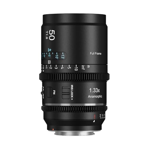 SIRUI Astra 50mm 1.33X Full Frame Auto Focus Anamorphic Cine Lens for E Mount Cameras, FX Series, A7R Series, A9 Series (Neutral Flare) - color: Neutral Flare, size: 50mm for Sony E