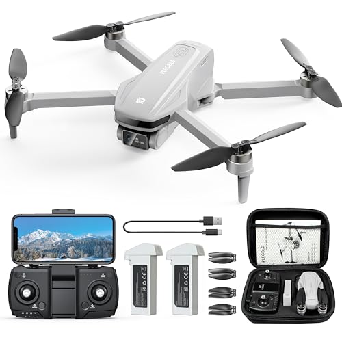 PLEGBLE GPS Drones with Camera for Adults 4K, Brushless Motor FPV Drone with Auto Return, Follow Me,Tap Fly & Circle Fly, Under 249g, 46 Mins Flight, Foldable Drone for Adults Beginners