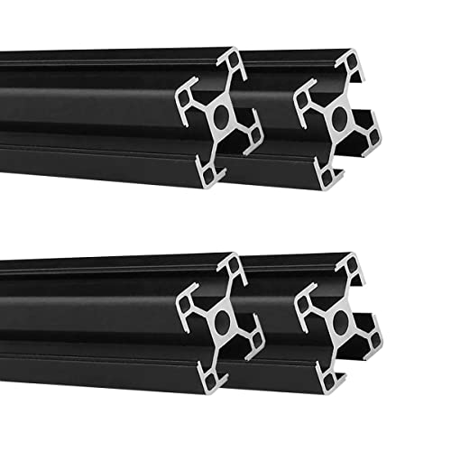 3030 T Slot Aluminum Extrusion for 3D Printer Parts and CNC DIY Black 1000mmX4 - color: Black, size: 1000mm(39.4'')