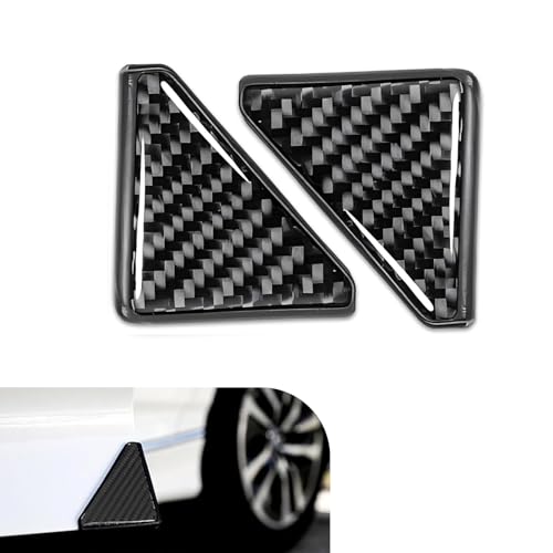 2PCS Car Door Corner Edge Guards, Anti-scratch Car Side Door Corner Edge Guards, Self-adhesive Carbon Fiber Sport Protective Decoration, Universal for Most Cars (Black) - color: Black
