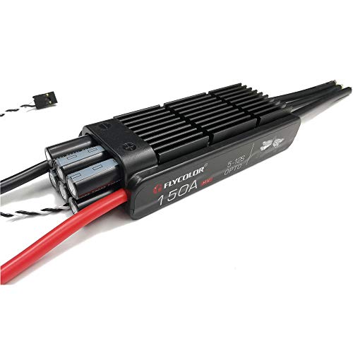 Flycolor FlyDragon 150A ESC 5-12S HV OPTO for RC Hobby Model Aircraft Helicopter Electronic Speed controll for 105 / 120mm JP EDF Motor - size: 150A/NO BEC