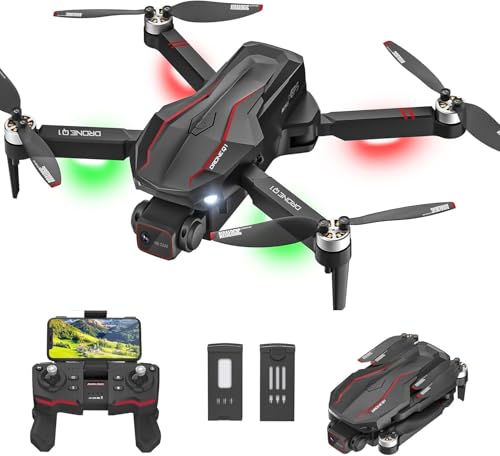 GPS Drone with Camera 4K for Adults,2PCS Batteries 60Mins Flight Time and Carrying Case,Gift for Men,Easy Fly Quadcopter for Beginners with Optical Flow Positioning