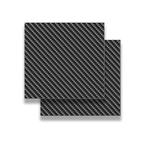 Carbon Fiber Sheet 2-Pack 500X500X5MM 3K Carbon Fiber Laminate for CNC RC Drone Automotive (Twill Weave Matte Finish, 500 * 500 * 5mm*2-Pack) - color: Twill Weave Matte Finish, size: 500*500*5mm*2-Pack