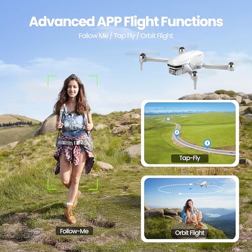 PLEGBLE GPS Drones with Camera for Adults 4K, Brushless Motor FPV Drone with Auto Return, Follow Me,Tap Fly & Circle Fly, Under 249g, 46 Mins Flight, Foldable Drone for Adults Beginners