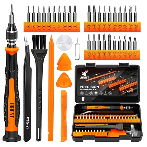 JOREST 40Pcs Small Precision Screwdriver Set (S2 Steel), Magnetic Screwdriver Set with Torx T5 T6 T8, Mini Repair Tool Kit for Macbook, Computer, Laptop, iPhone, PS4 PS5, Xbox, Switch, Glasses, Watch - style: 40 in 1 S2