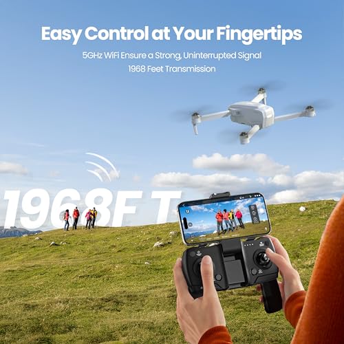 PLEGBLE GPS Drones with Camera for Adults 4K, Brushless Motor FPV Drone with Auto Return, Follow Me,Tap Fly & Circle Fly, Under 249g, 46 Mins Flight, Foldable Drone for Adults Beginners