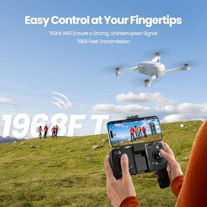 PLEGBLE GPS Drones with Camera for Adults 4K, Brushless Motor FPV Drone with Auto Return, Follow Me,Tap Fly & Circle Fly, Under 249g, 46 Mins Flight, Foldable Drone for Adults Beginners