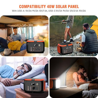 SinKeu Portable Power Station 600W, 296Wh/80000mAh Backup Lithium Battery Pack Bank, 110V Pure Sine Wave AC Outlet Solar Generator for Camping Emergency RV Outdoor Hurricane Supplies - color: Red Black